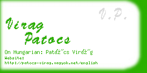 virag patocs business card